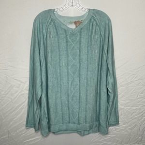 Tommy Bahama Light Green Sweater Cotton and Linen Size XXL